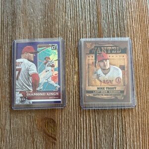 2 Mike trout 2022 DONRUSS Optic DIAMOND KINGS FOIL 2021Topps Big League Wanted